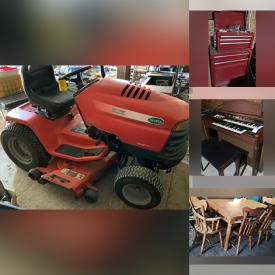 MaxSold Auction: This online auction features furniture such as wicker chairs, dining table, sofa bed, bedframe, sideboard and others, Hammond organ, hand tools, power tools, Scott’s riding lawn tractor, baskets, kitchenware, small kitchen appliances, Solingen cutlery, toys, media, planters, Campbell pressure washer, garden tools, hardware, quilt and much more!